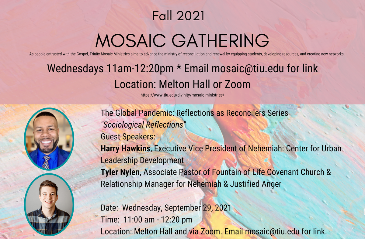 Mosaic Gathering Speakers 9.29 Hawkins Nylen