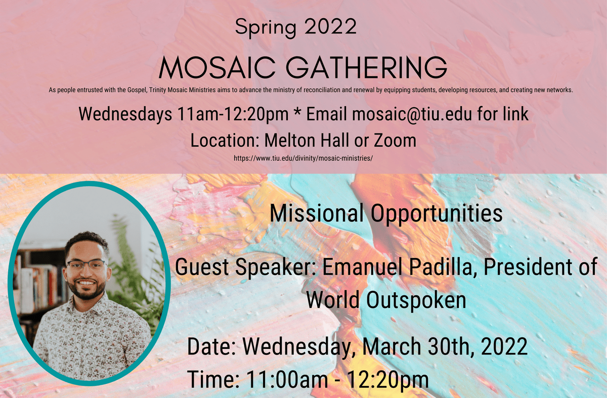 Mosaic Gathering Mar 30 Padilla
