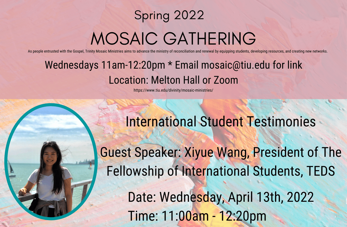 Mosaic Gathering Apr 13 Wang