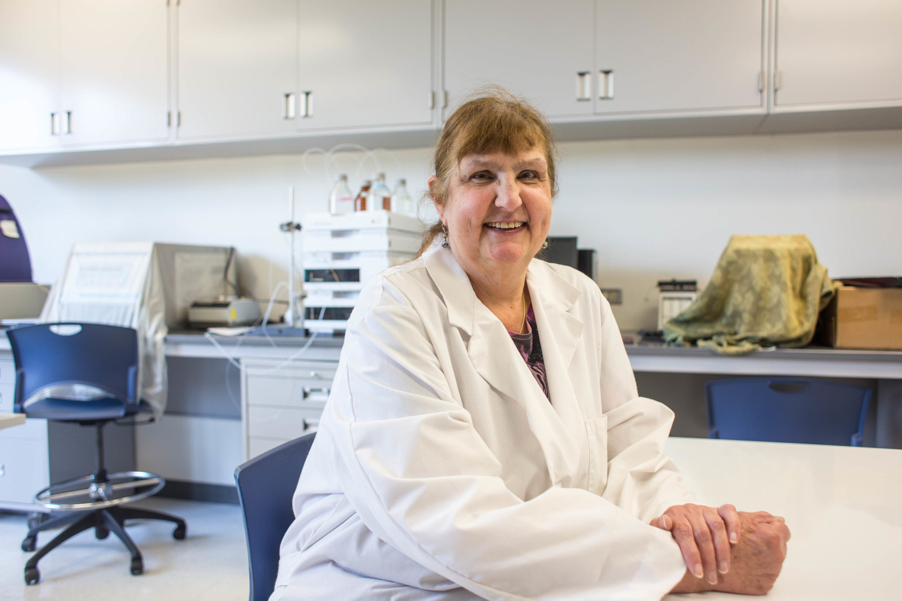 Dr. Karlesky in the lab