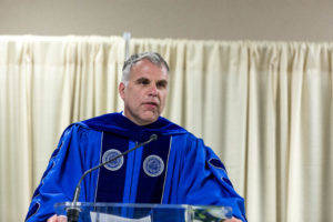 President Perrin gives commencement speech