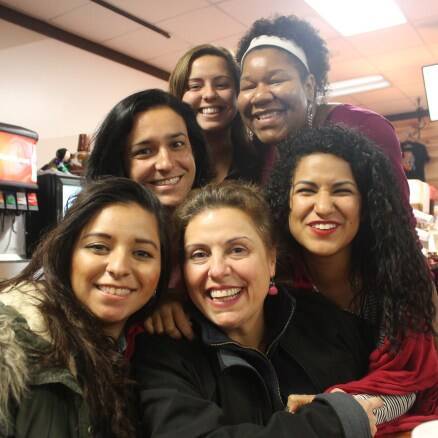 Marci with students