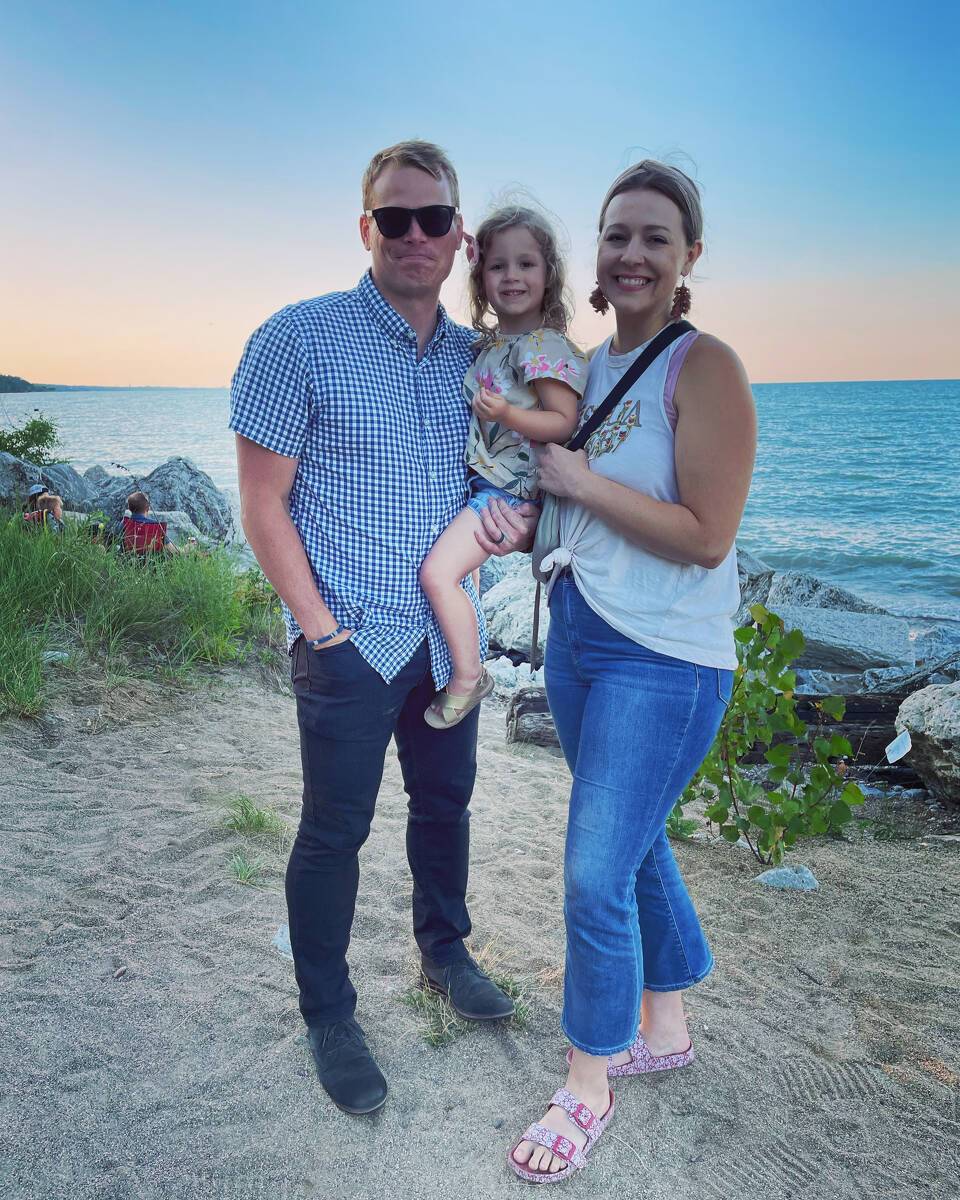 Mark Muha VP of student life with his wife Joy and daughter Harper. 