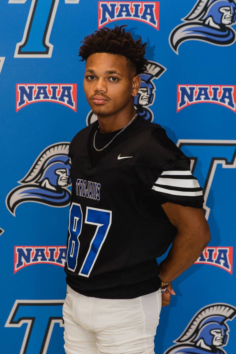 Avery Gilbert in his TIU football uniform