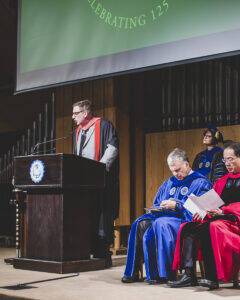 Chris Firestone reading scripture