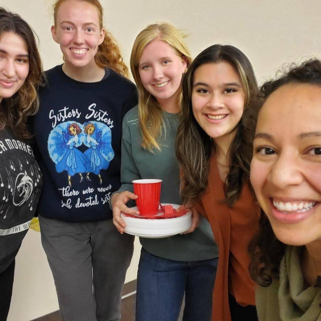 Candice with Book Club selfie