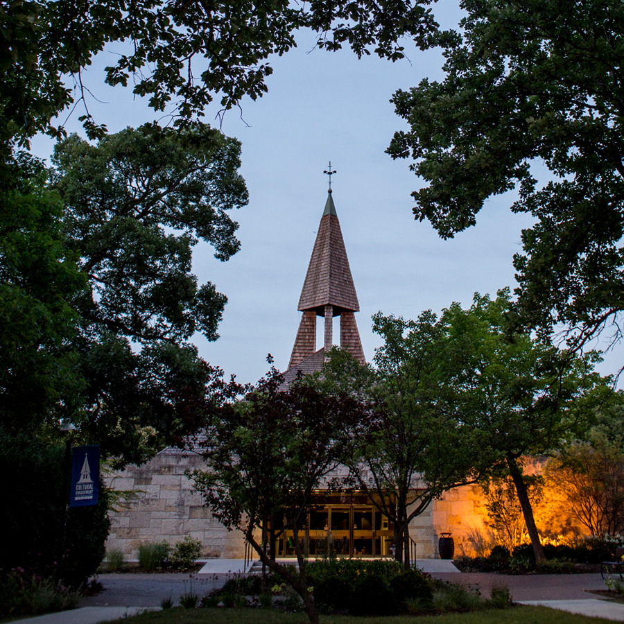 chapel at night